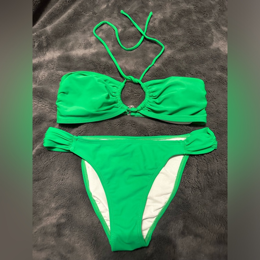 Super cute bright green Marina West sz M bikini